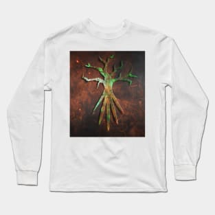 Green grungy symbol of war Long Sleeve T-Shirt